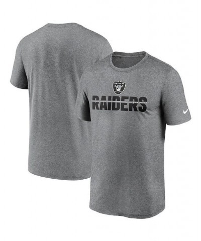 Men's Heathered Charcoal Las Vegas Raiders Legend Microtype Performance T-shirt $20.87 T-Shirts