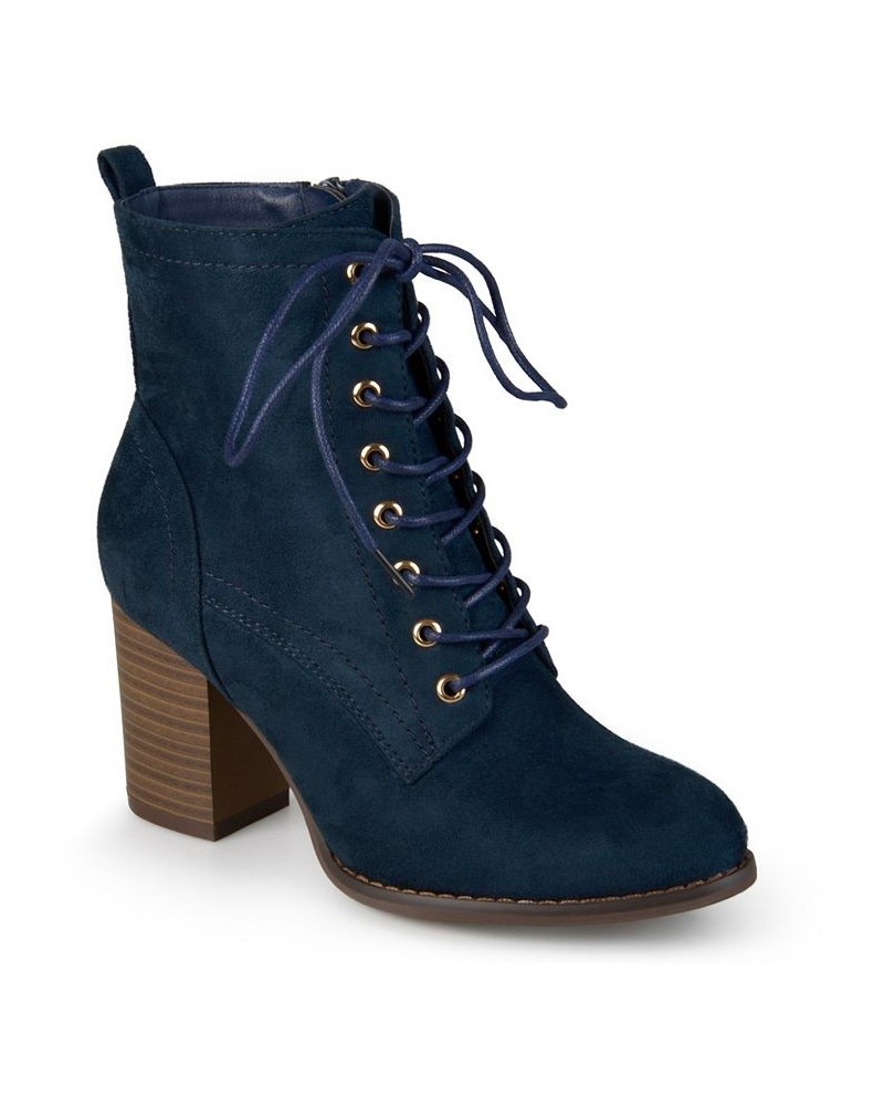 Women's Baylor Lace-up Booties Blue $44.00 Shoes