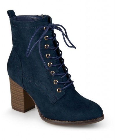 Women's Baylor Lace-up Booties Blue $44.00 Shoes