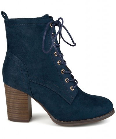 Women's Baylor Lace-up Booties Blue $44.00 Shoes