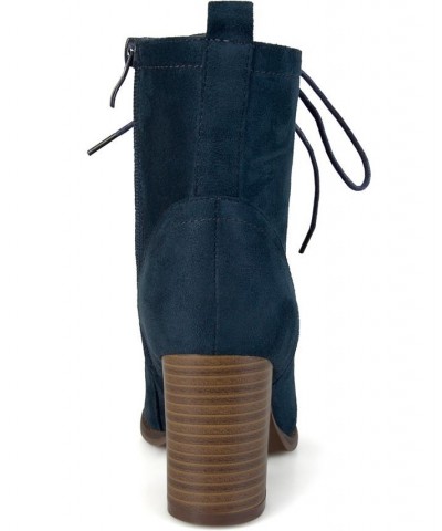 Women's Baylor Lace-up Booties Blue $44.00 Shoes