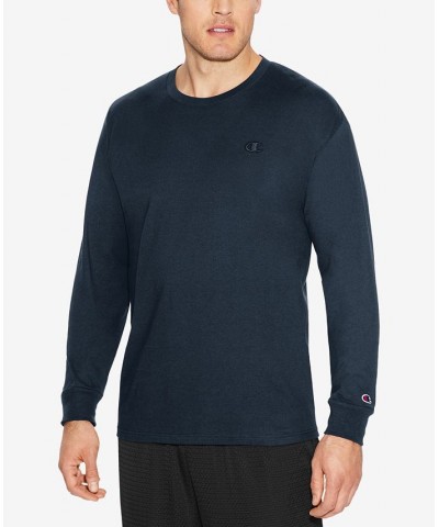 Men's Long-Sleeve Jersey T-Shirt Blue $17.50 T-Shirts