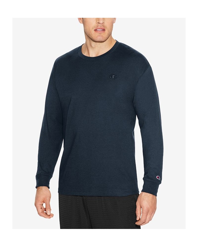 Men's Long-Sleeve Jersey T-Shirt Blue $17.50 T-Shirts