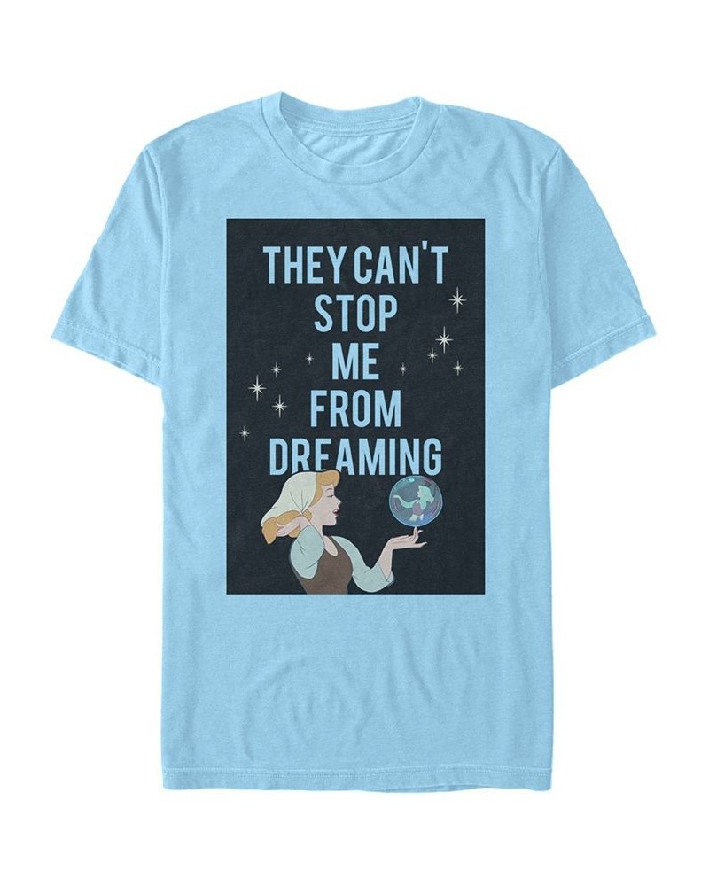 Disney Men's Cinderella Can't Stop Dreaming, Short Sleeve T-Shirt Blue $19.59 T-Shirts