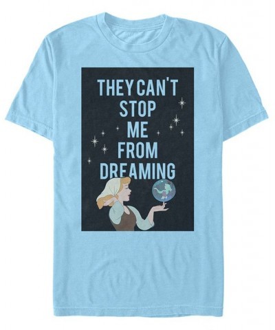 Disney Men's Cinderella Can't Stop Dreaming, Short Sleeve T-Shirt Blue $19.59 T-Shirts