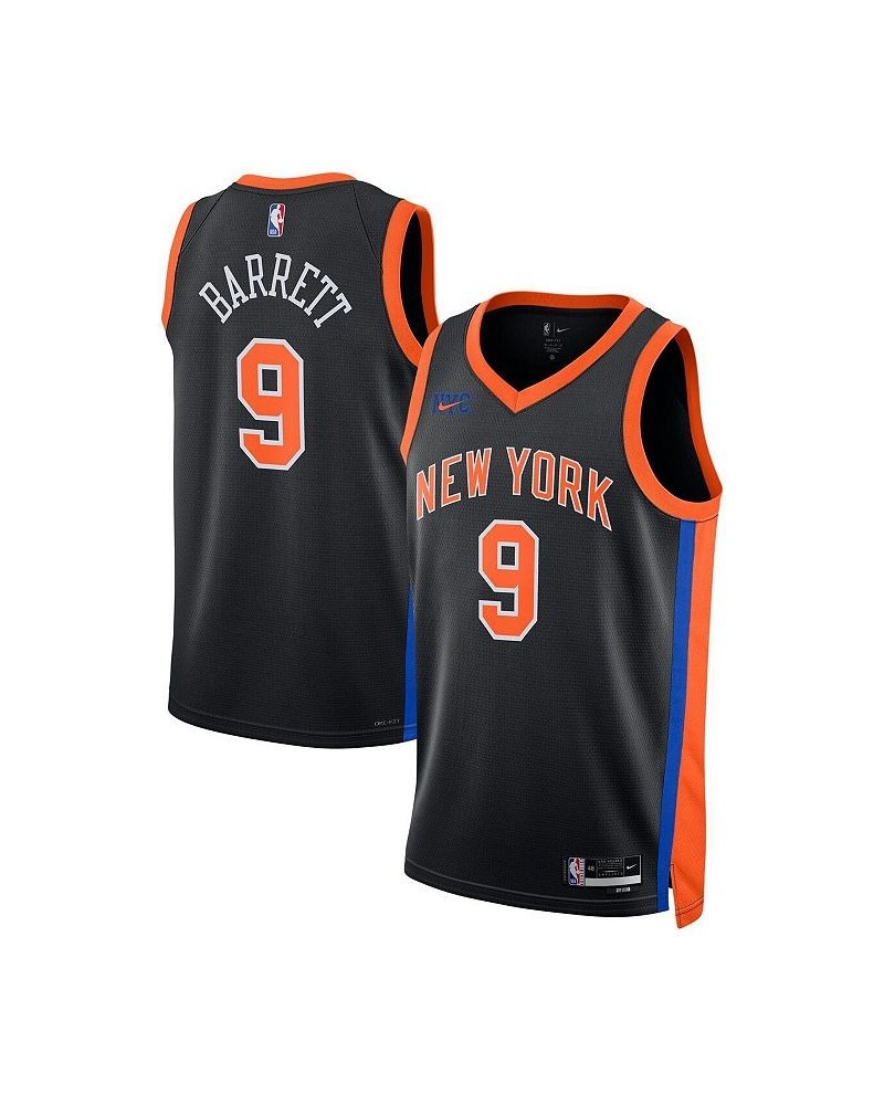 Men's and Women's RJ Barrett Black New York Knicks 2022/23 City Edition Swingman Jersey $48.10 Jersey