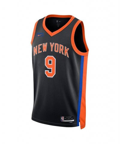 Men's and Women's RJ Barrett Black New York Knicks 2022/23 City Edition Swingman Jersey $48.10 Jersey