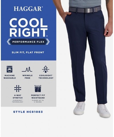 Cool Right Performance Flex Slim Fit Flat Front Pant Dark Grey $23.10 Pants