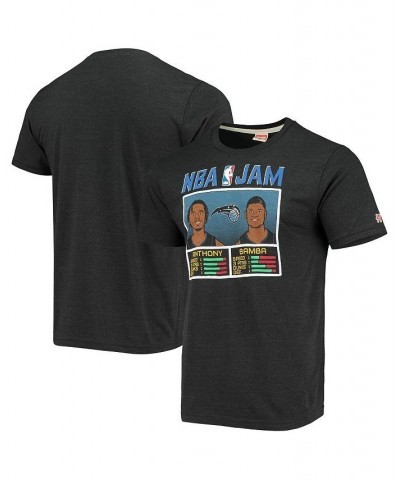 Men's Cole Anthony & Mohamed Bamba Heathered Black Orlando Magic Nba Jam Tri-Blend T-shirt $20.71 T-Shirts