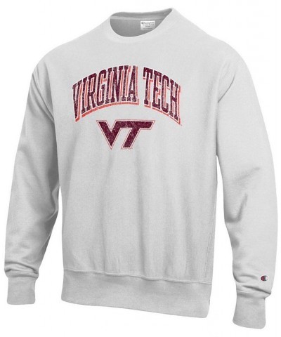 Men's Gray Virginia Tech Hokies Arch Over Logo Reverse Weave Pullover Sweatshirt $40.80 Sweatshirt