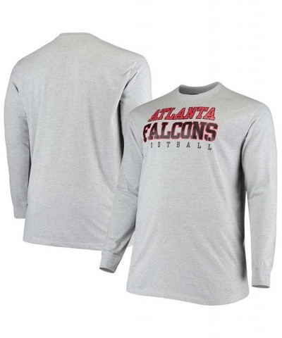 Men's Big and Tall Heathered Gray Atlanta Falcons Practice Long Sleeve T-shirt $23.99 T-Shirts