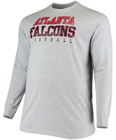 Men's Big and Tall Heathered Gray Atlanta Falcons Practice Long Sleeve T-shirt $23.99 T-Shirts