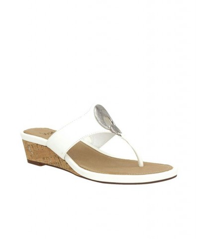 Women's Rocco Memory Foam Thong Sandal White $40.80 Shoes