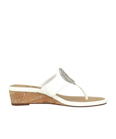 Women's Rocco Memory Foam Thong Sandal White $40.80 Shoes