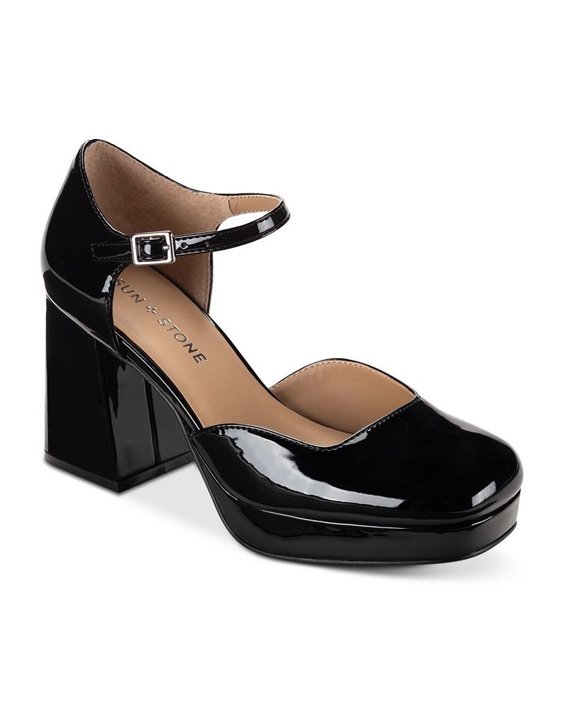 Vienna Two-Piece Platform Pumps Black $42.93 Shoes