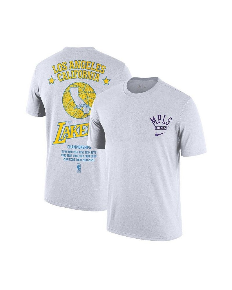 Men's White Los Angeles Lakers 2021/22 City Edition Courtside Heavyweight Moments Story T-shirt $20.00 T-Shirts