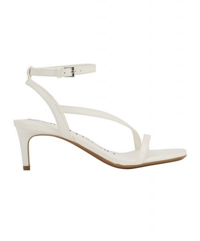 Women's Iryna Kitten Heel Dress Sandals White $37.06 Shoes