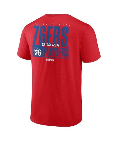 Men's Red Philadelphia 76ers 2022 NBA Playoffs Dunk T-shirt $20.89 T-Shirts