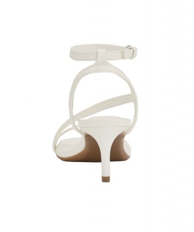 Women's Iryna Kitten Heel Dress Sandals White $37.06 Shoes