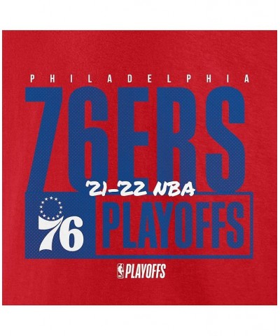 Men's Red Philadelphia 76ers 2022 NBA Playoffs Dunk T-shirt $20.89 T-Shirts