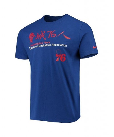 Men's Royal Philadelphia 76ers 2020 Chinese New Year T-shirt $18.90 T-Shirts