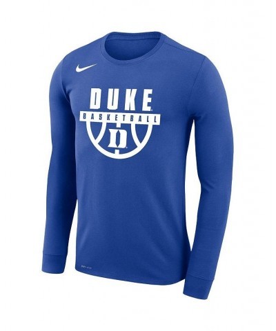 Men's Royal Duke Blue Devils Basketball Drop Legend Long Sleeve Performance T-shirt $30.24 T-Shirts