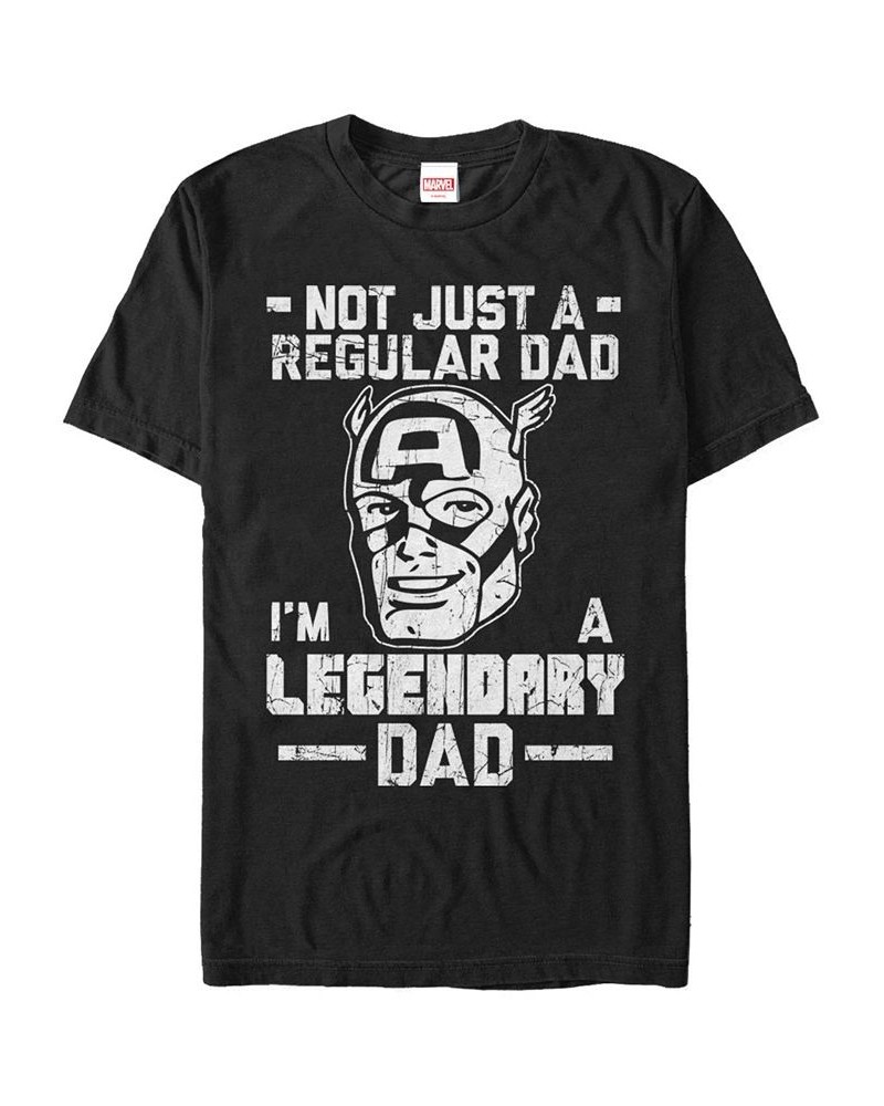 Men's Legendary Dad Man Short Sleeve Crew T-shirt Black $16.45 T-Shirts