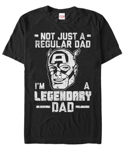 Men's Legendary Dad Man Short Sleeve Crew T-shirt Black $16.45 T-Shirts