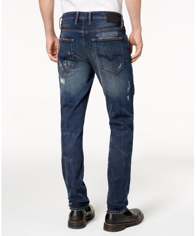 Men’s Slim Tapered Fit Destroyed Jeans Blue $44.84 Jeans