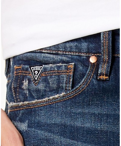 Men’s Slim Tapered Fit Destroyed Jeans Blue $44.84 Jeans