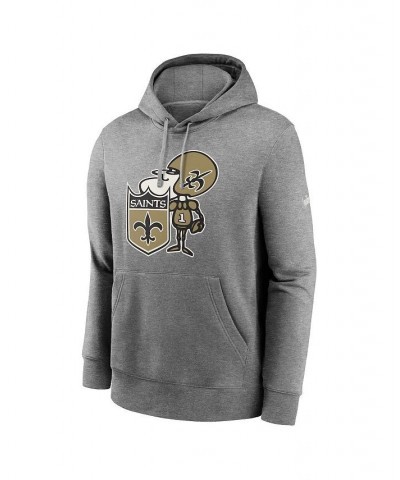 Men's Heathered Gray New Orleans Saints Rewind Club Fleece Pullover Hoodie $38.25 Sweatshirt