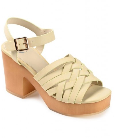 Women's Addisyn Woven Platform Sandals White $49.50 Shoes