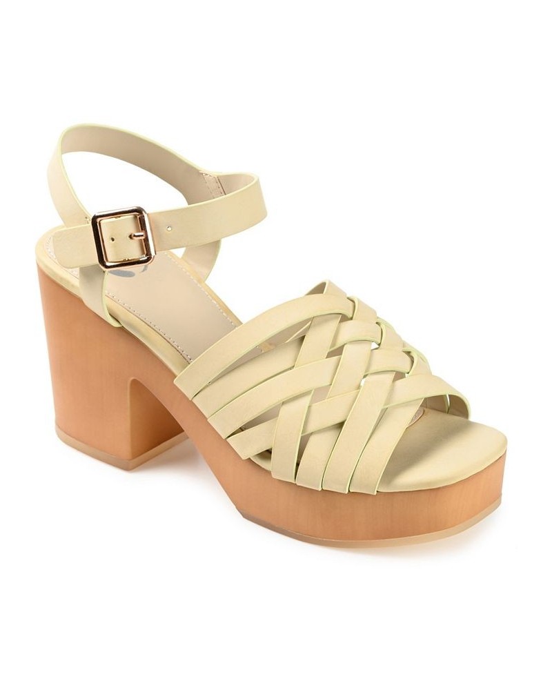 Women's Addisyn Woven Platform Sandals White $49.50 Shoes