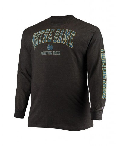 Men's Heathered Charcoal Notre Dame Fighting Irish Big and Tall 2-Hit Long Sleeve T-shirt $25.49 T-Shirts