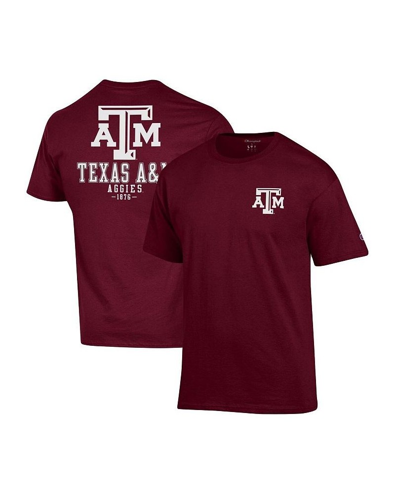 Men's Maroon Texas A&M Aggies Stack 2-Hit T-shirt $24.29 T-Shirts