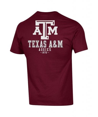 Men's Maroon Texas A&M Aggies Stack 2-Hit T-shirt $24.29 T-Shirts