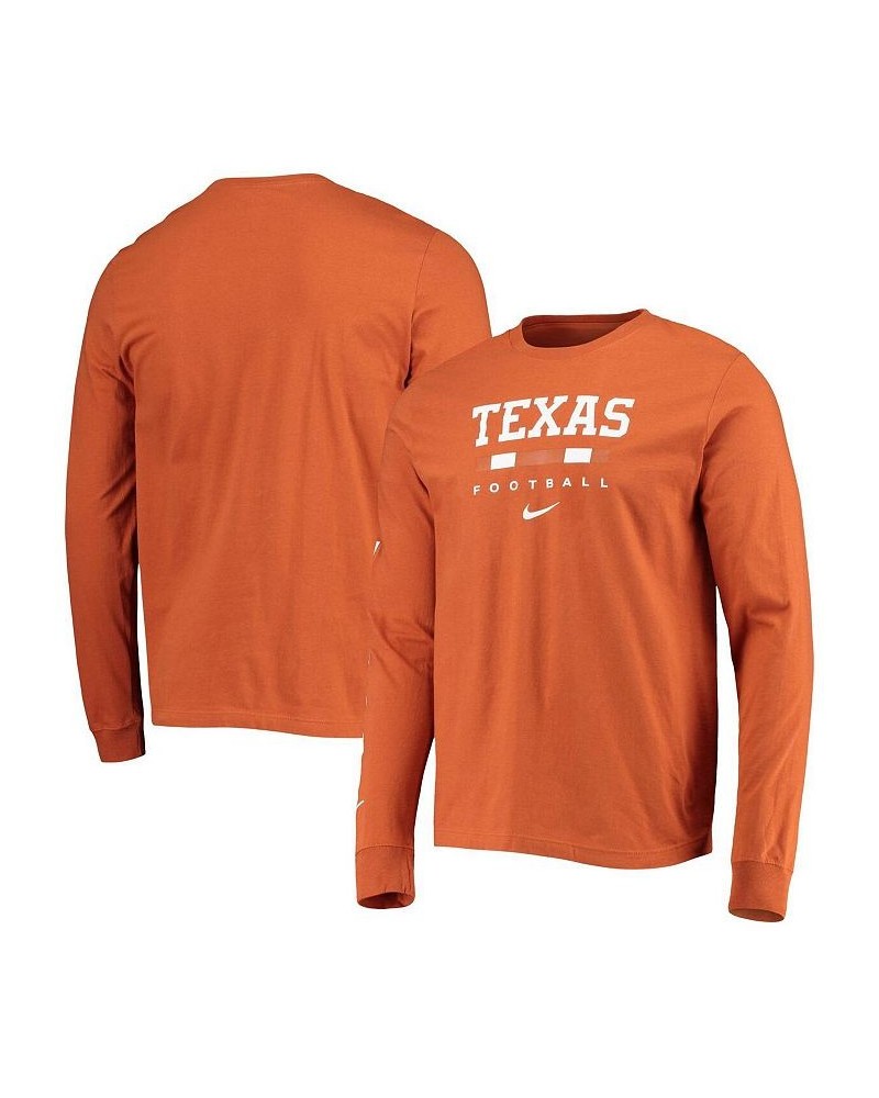 Men's Texas Orange Texas Longhorns Word Long Sleeve T-shirt $22.50 T-Shirts