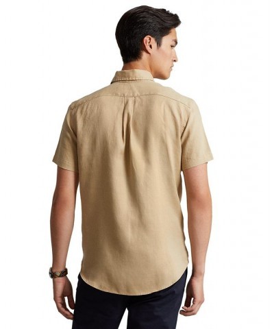 Men's Classic-Fit Linen Shirt Tan/Beige $63.45 Shirts