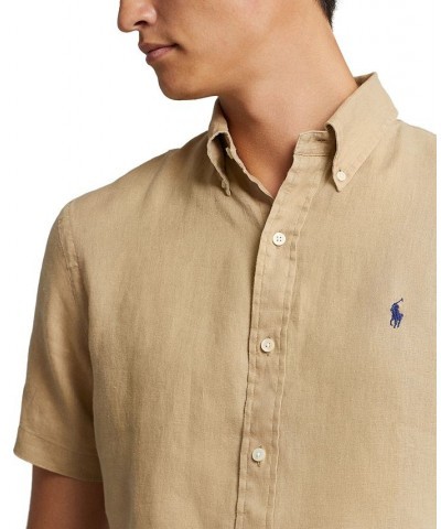 Men's Classic-Fit Linen Shirt Tan/Beige $63.45 Shirts