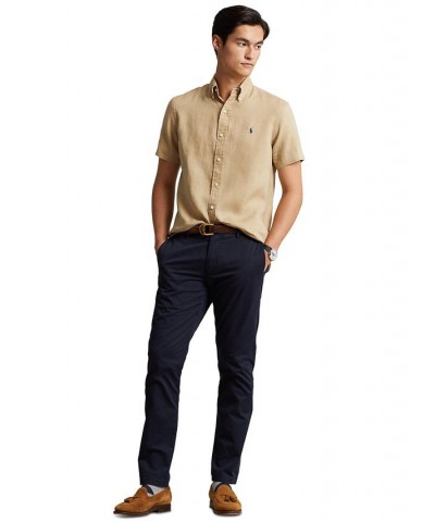 Men's Classic-Fit Linen Shirt Tan/Beige $63.45 Shirts