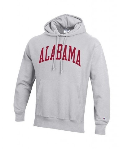 Men's Heathered Gray Alabama Crimson Tide Team Arch Reverse Weave Pullover Hoodie $41.80 Sweatshirt