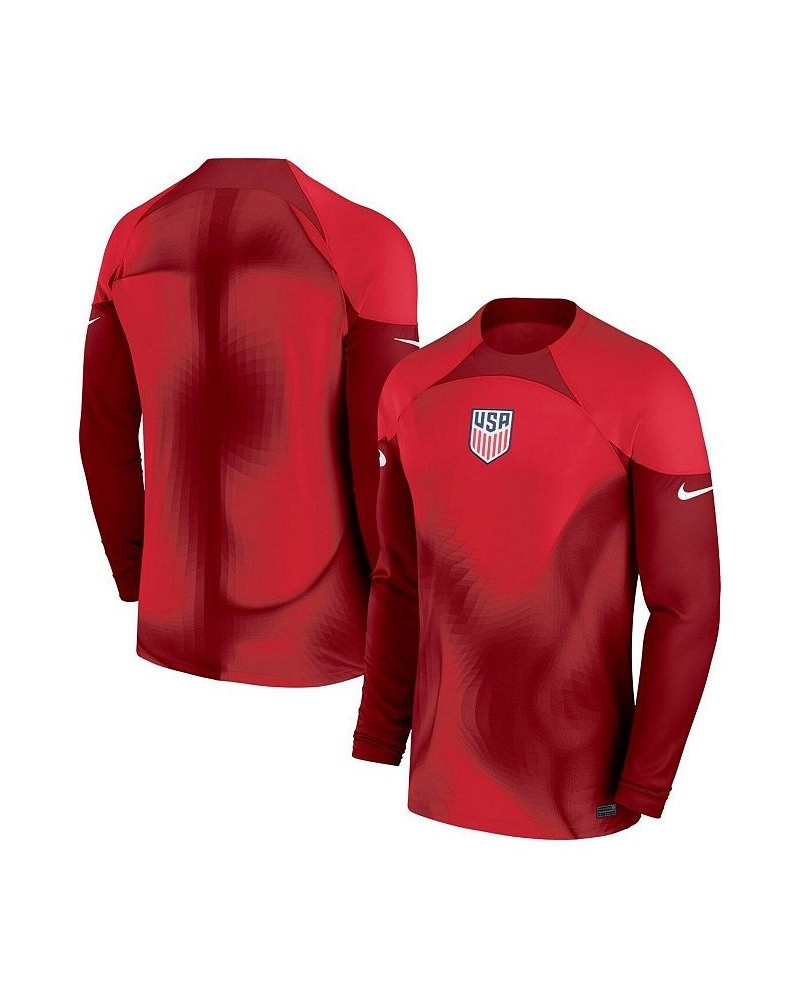 Men's Maroon USMNT 2022/23 Replica Long Sleeve Goalkeeper Jersey $39.56 Jersey