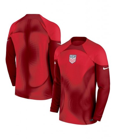 Men's Maroon USMNT 2022/23 Replica Long Sleeve Goalkeeper Jersey $39.56 Jersey