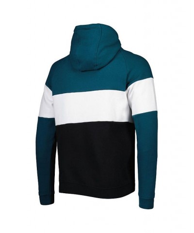 Men's Black Philadelphia Eagles Colorblock Current Pullover Hoodie $39.10 Sweatshirt