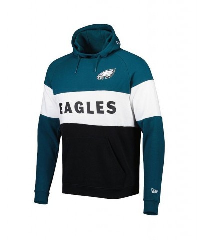 Men's Black Philadelphia Eagles Colorblock Current Pullover Hoodie $39.10 Sweatshirt