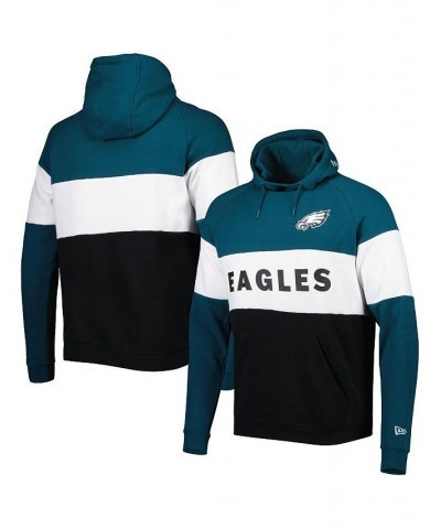 Men's Black Philadelphia Eagles Colorblock Current Pullover Hoodie $39.10 Sweatshirt