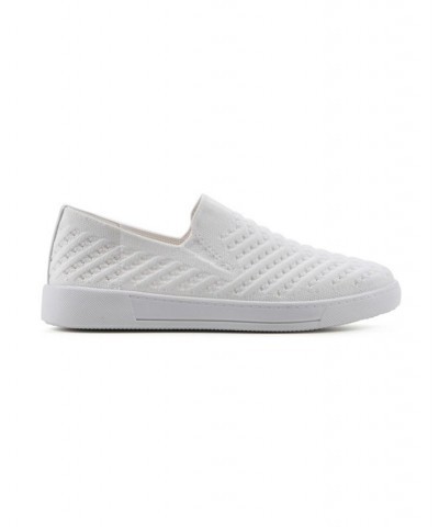 Women's Courage Slip-On Sneakers White $31.74 Shoes