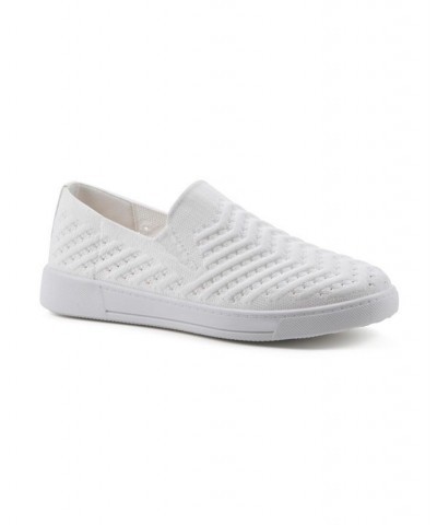 Women's Courage Slip-On Sneakers White $31.74 Shoes