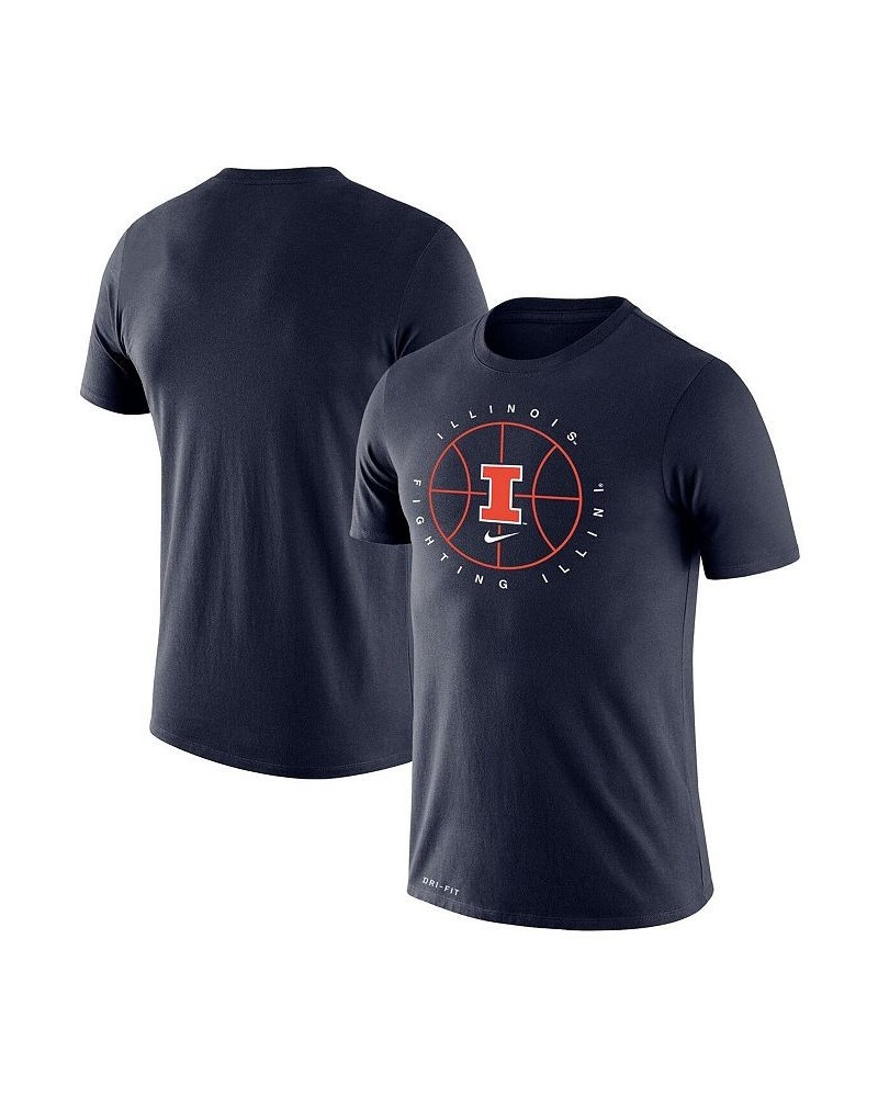 Men's Navy Illinois Fighting Illini Basketball Icon Legend Performance T-shirt $29.49 T-Shirts