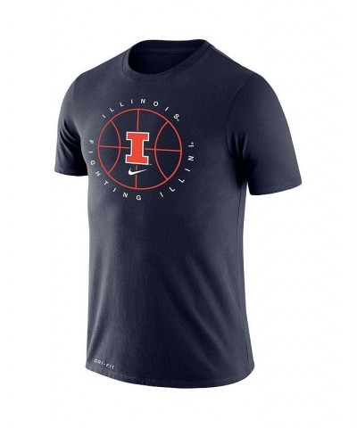 Men's Navy Illinois Fighting Illini Basketball Icon Legend Performance T-shirt $29.49 T-Shirts